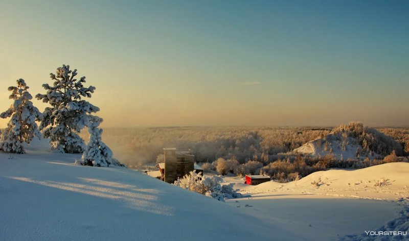 Зимний пейзаж панорама