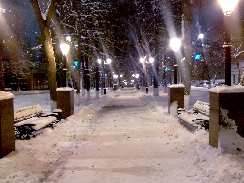 Ночная зимняя Уфа