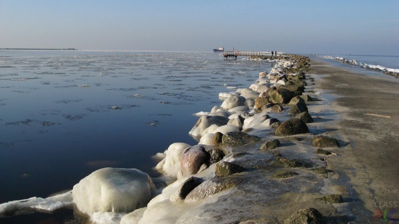 Калининград пляж Балтийского моря зимой