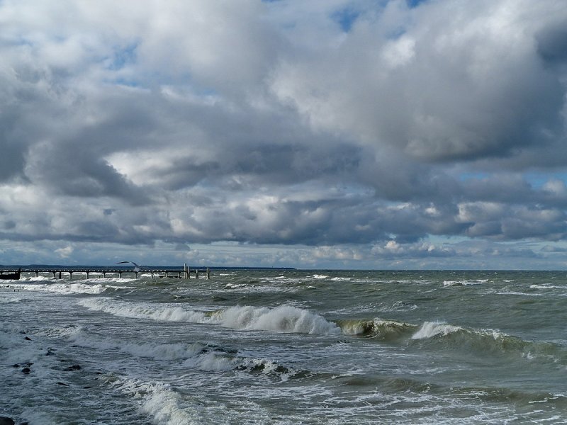 Балтийское море зима Зеленоградск