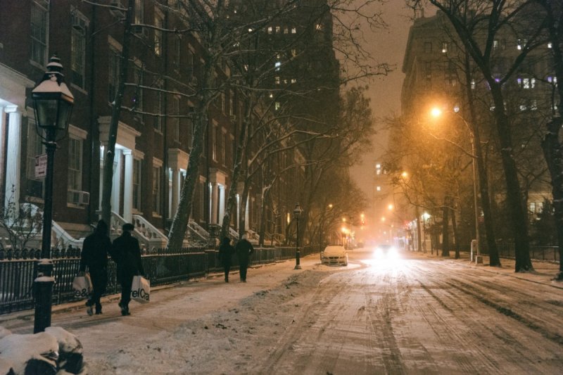Нью Нью Йорк улица зима снег