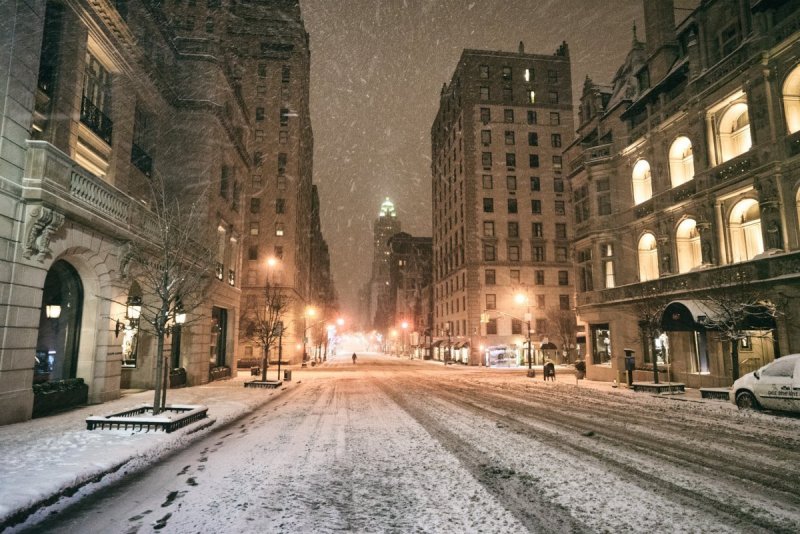 Нью-Йорк улицы зима
