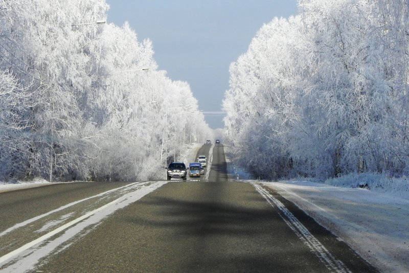 Дороги зимой в России