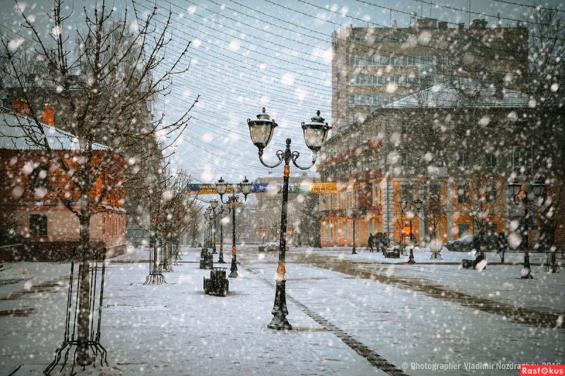 Красивая зима в городе