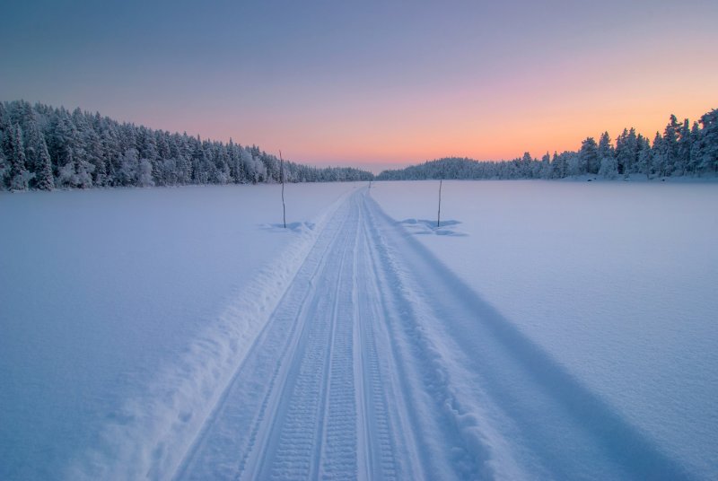Зимняя дорога Карелия