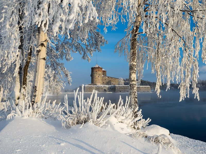 Савонлинна Финляндия зимой