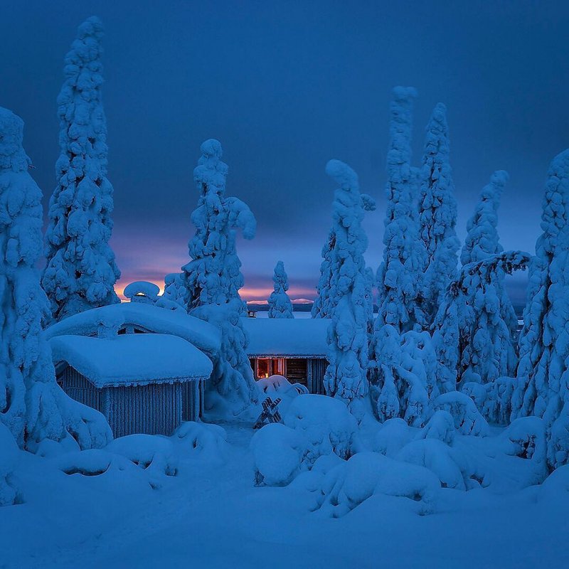 Швеция зима Лапландия