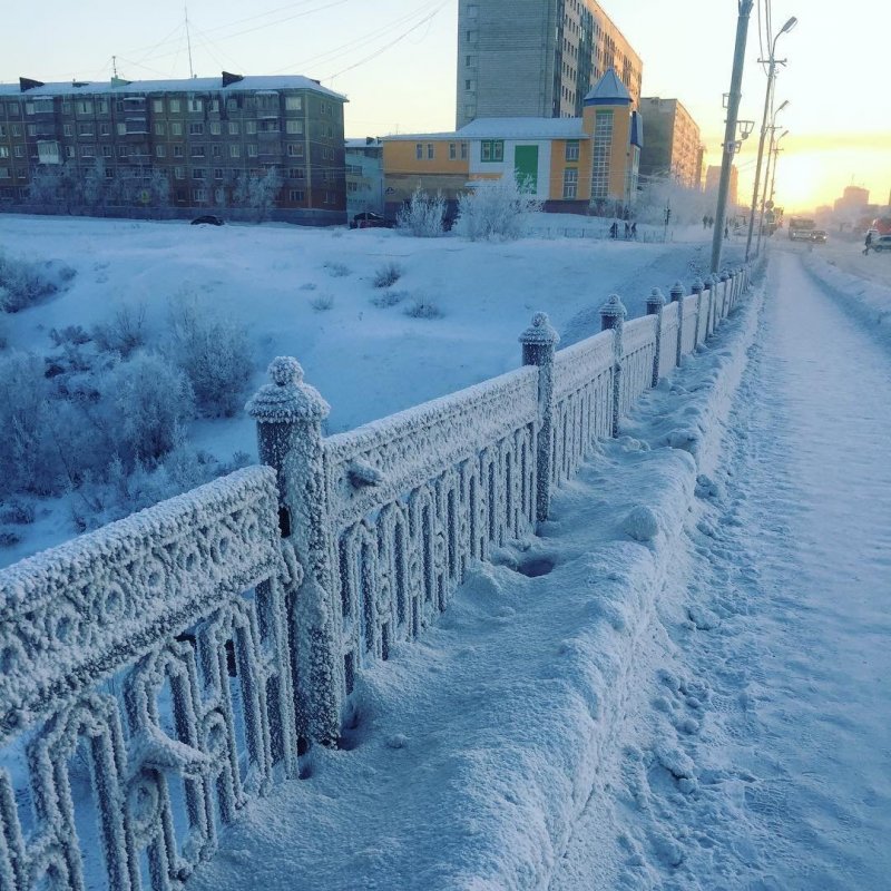 Город Воркута зима