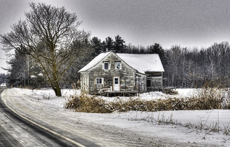 Дорога к дому зима