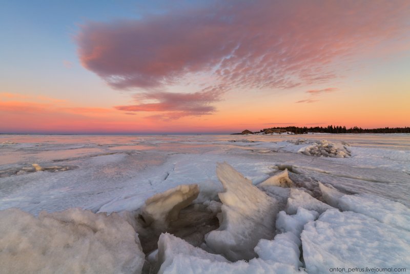 Белое море Карелия зимой