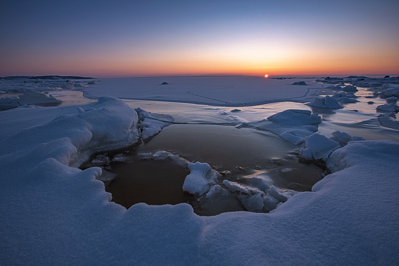 Какое состояние белого моря зимой