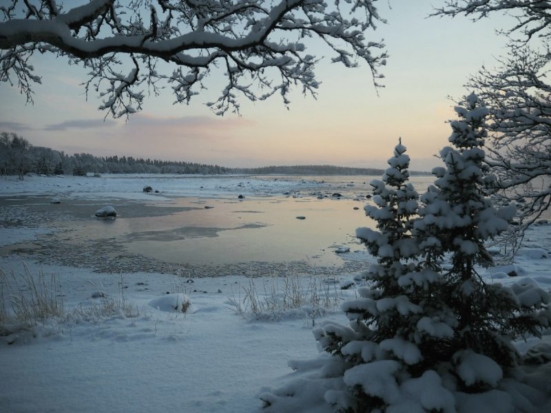 Белое море зимой Соловки