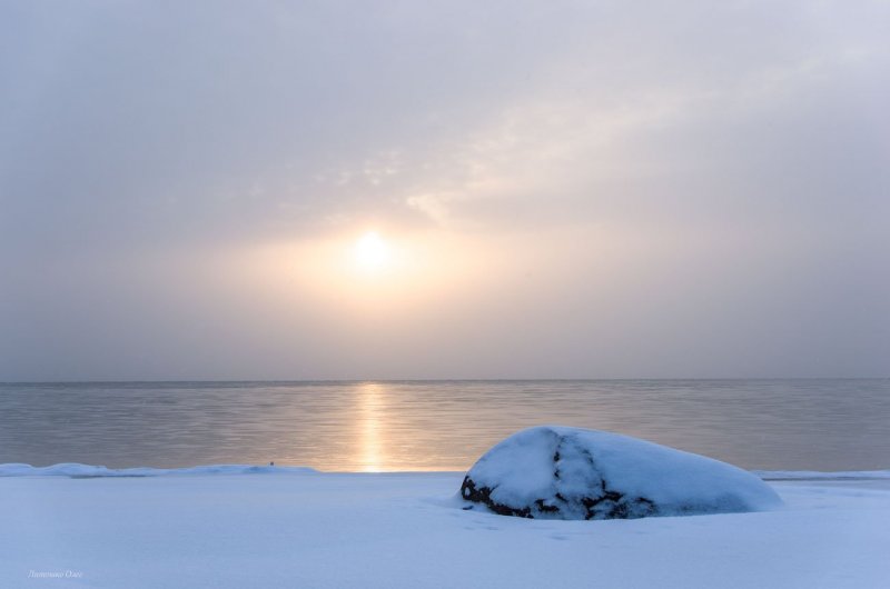 Солнечное залив финский зима