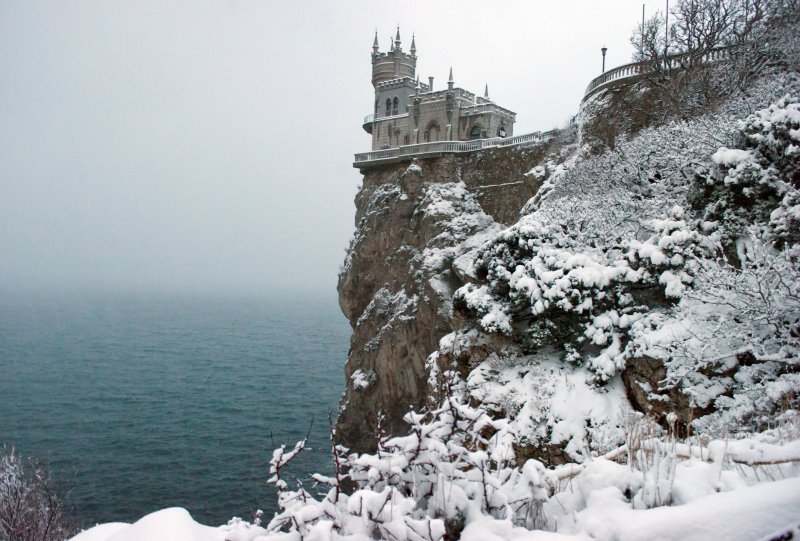 Зима Крым Ласточкино гнездо