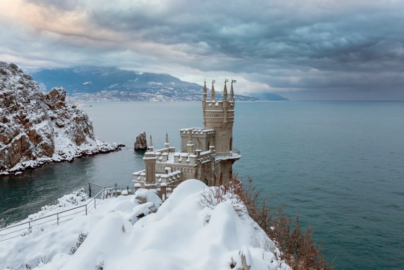 Ласточкино гнездо в Крыму зимой 2021