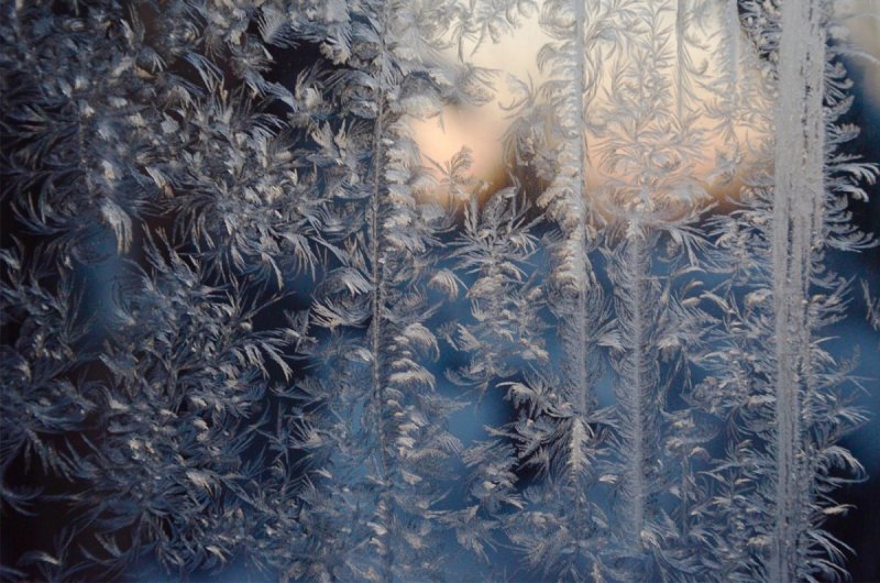 Морозное окно новый год