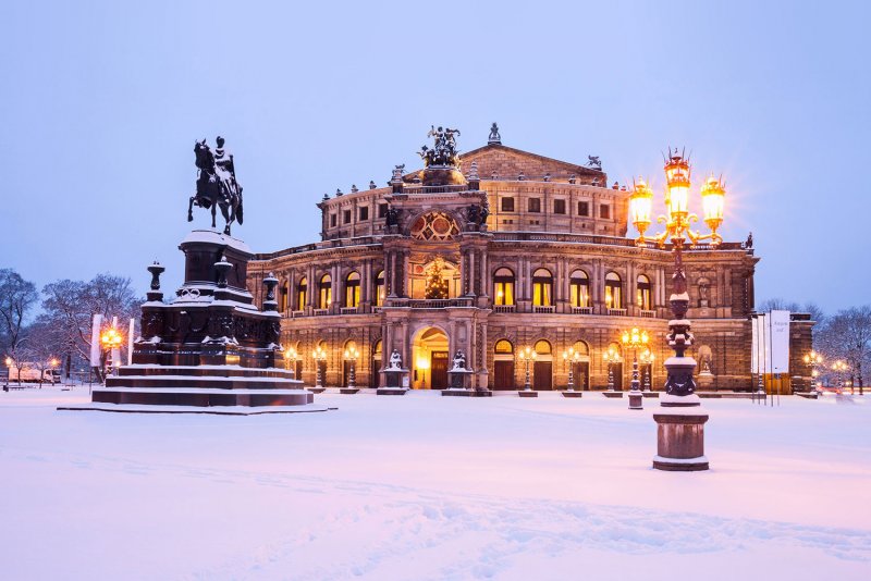 Дрезден парк зима