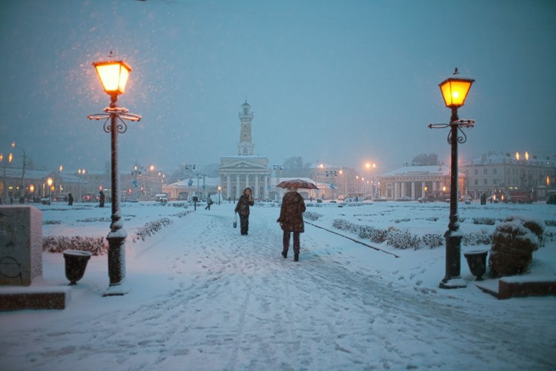 Кострома центр города зима