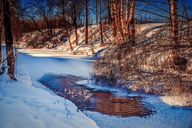 Лопасня (река)зима