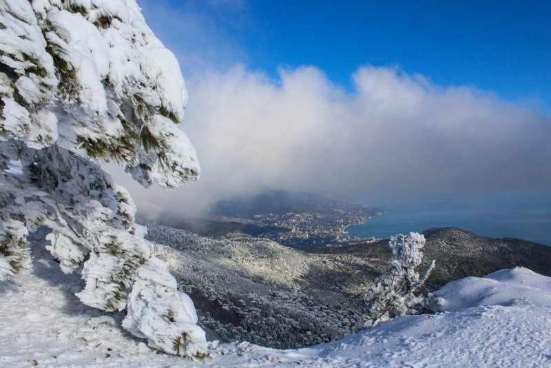 Крым горы зима