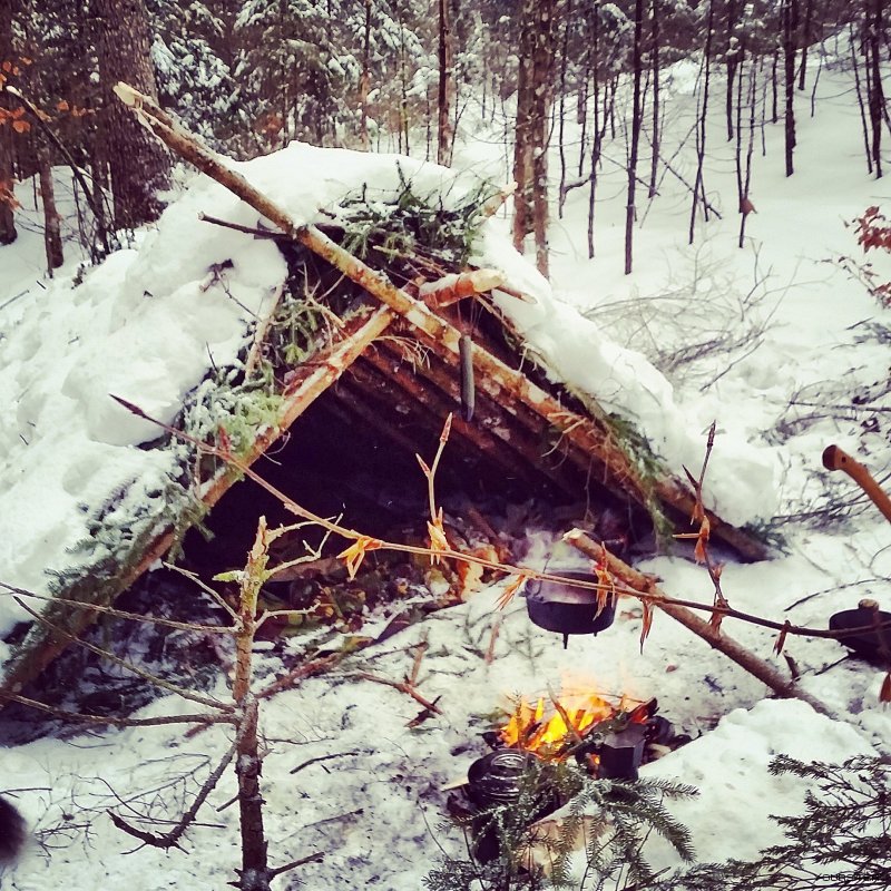 Winter Shelter Bushcraft