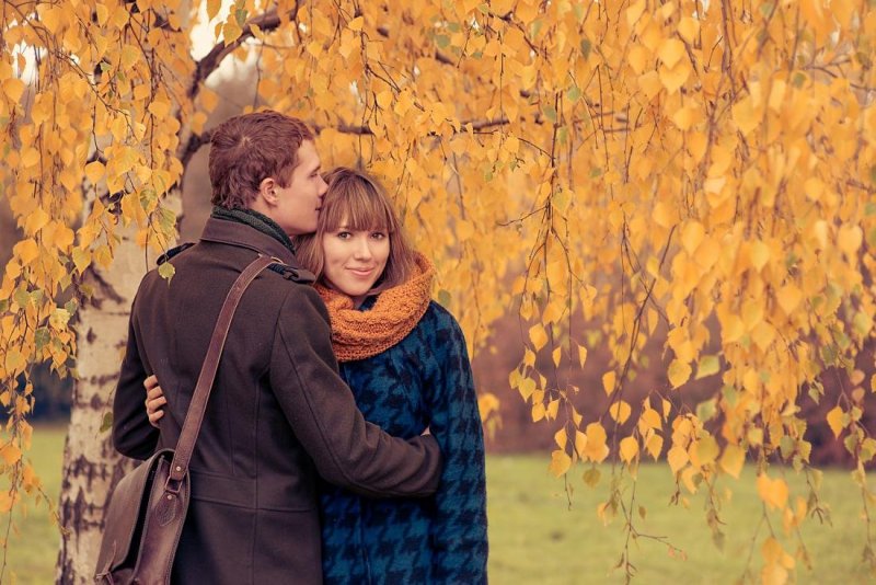 Осенняя фотосессия пары