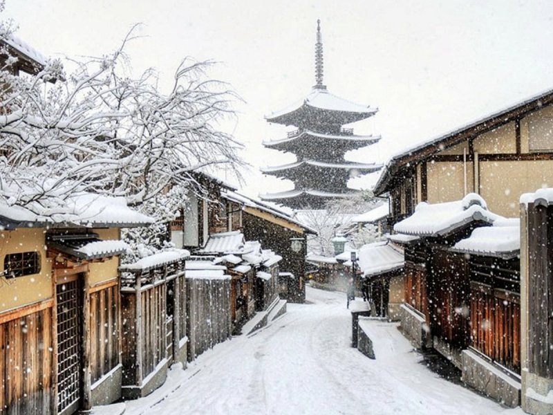 Япония Токио зимой