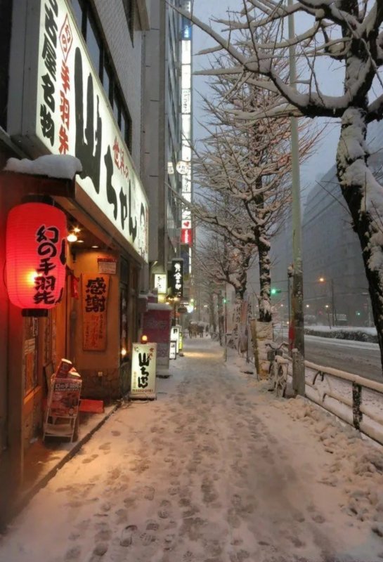 Япония Киото улицы зима