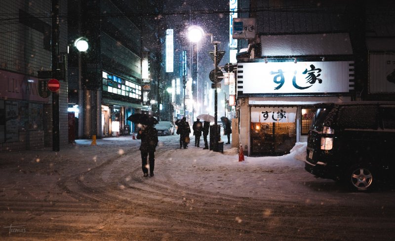 Зима в Японии Токио