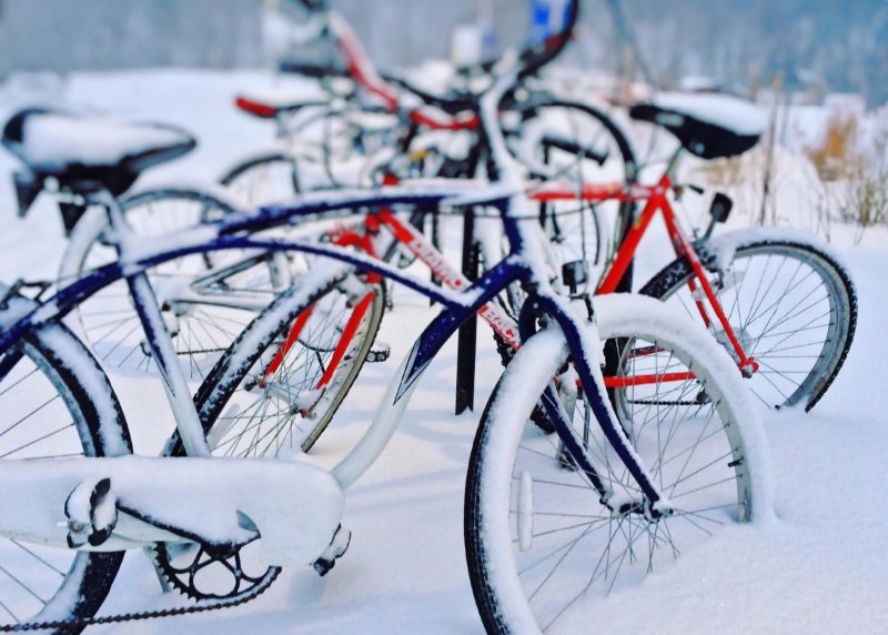 Велосипед зимой