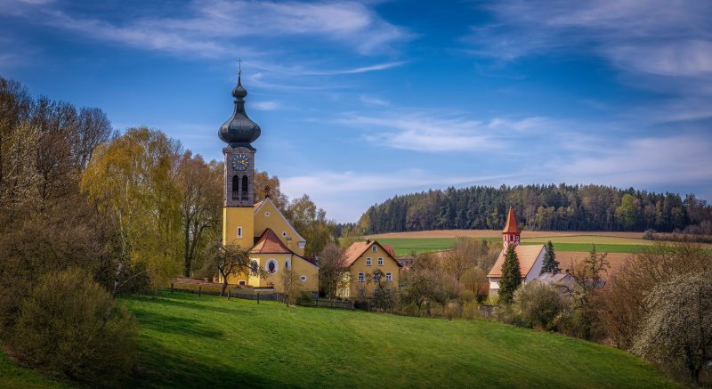 Германия Бавария лес и дом
