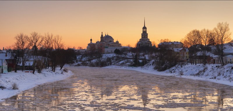 Борисоглебский монастырь Торжок зима