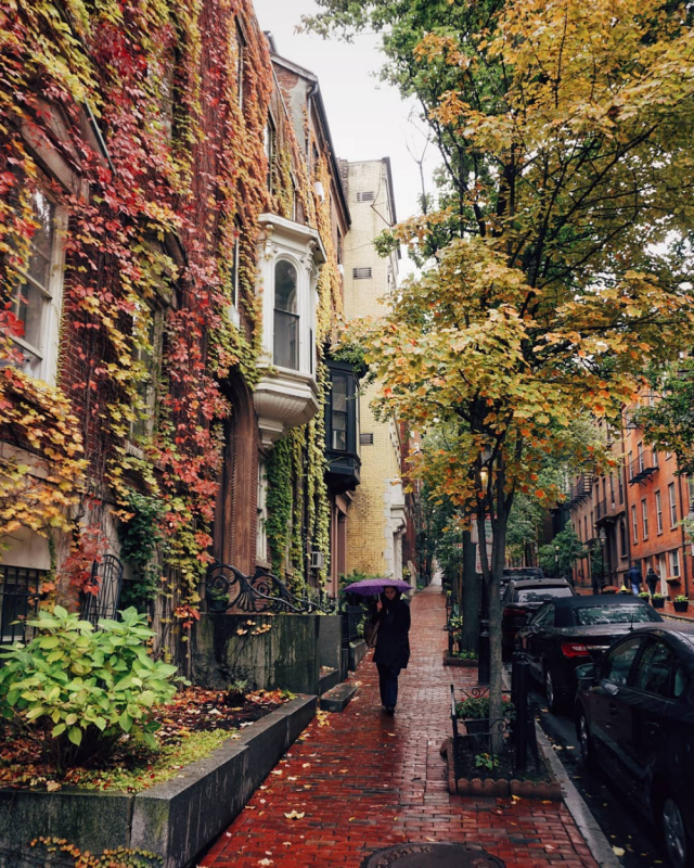 Бостон Массачусетс осень
