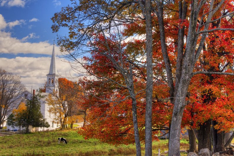 Vermont город осень