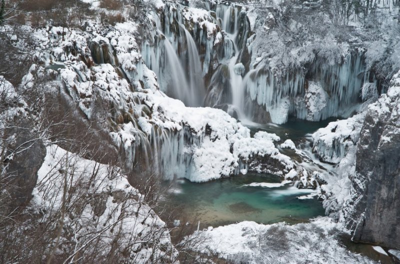 Национальный парк Плитвицкие озера зимой
