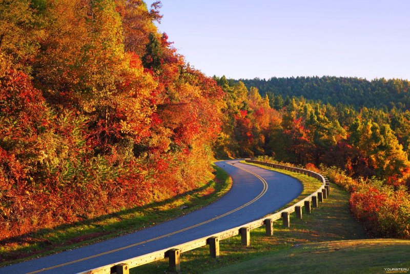 Северная Каролина природа шоссе