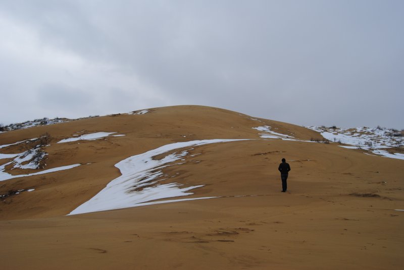 Дагестан зима песчаный Бархан Сары-Кум