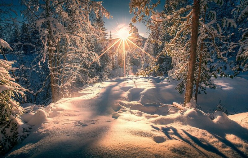 Снег и солнце