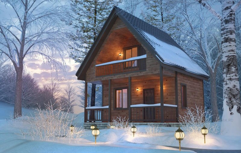Зимний каркасный дом