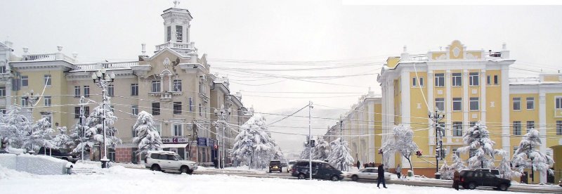 Магадан город зима