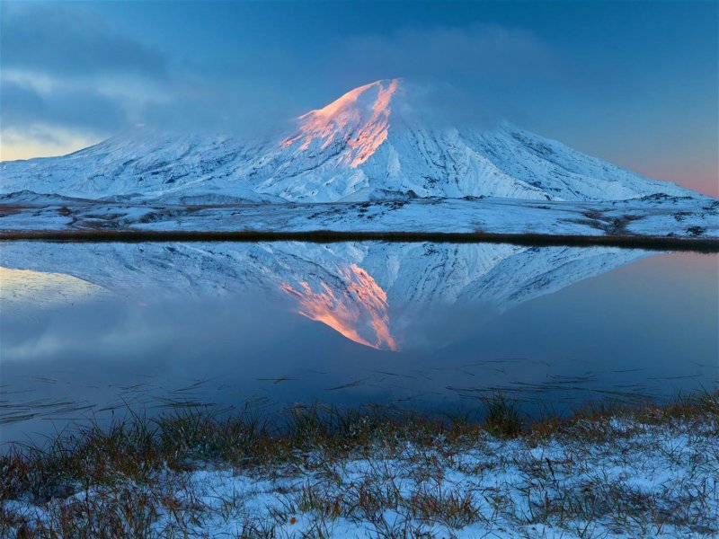 Авачинский вулкан Камчатка зимой