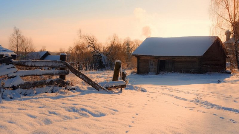 Деревня Костромской области зима