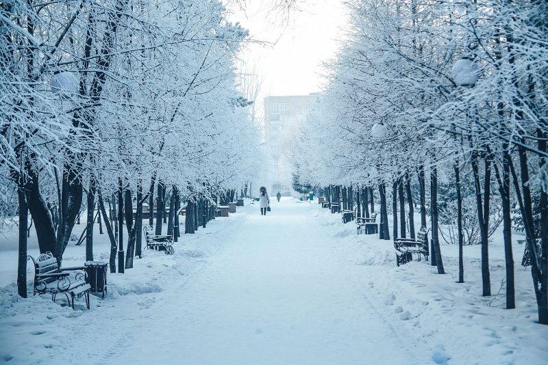 Красноярск центр зимой