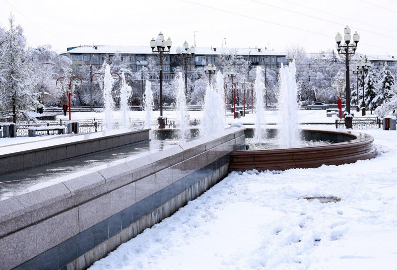 Южный берег Красноярск зимой