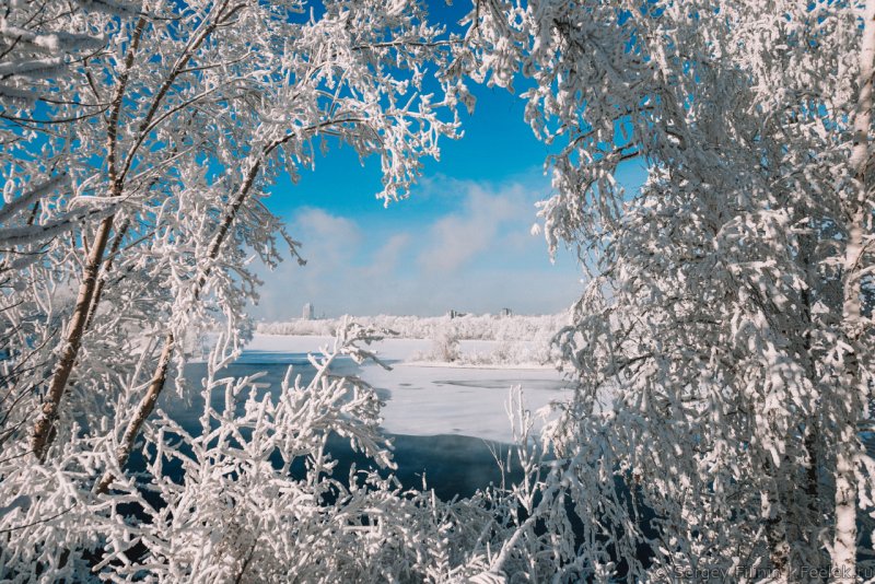 Река Енисей Красноярск зима