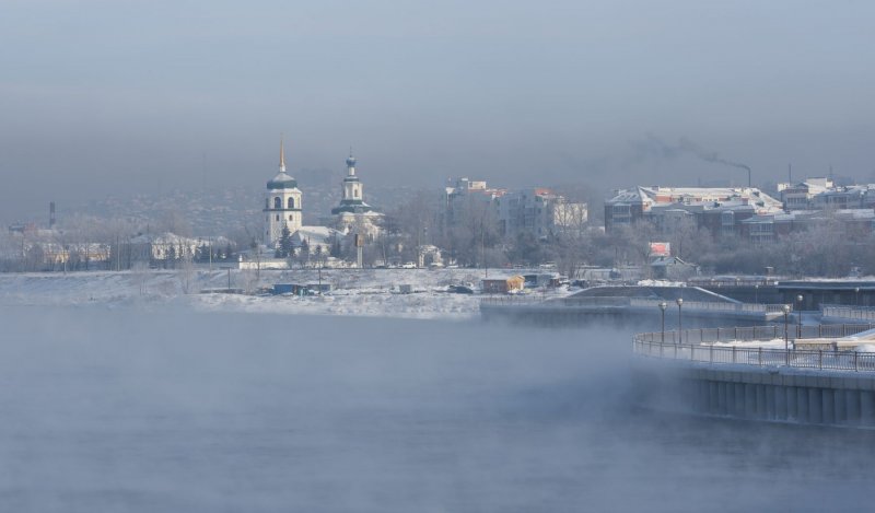 Город Иркутск зимой