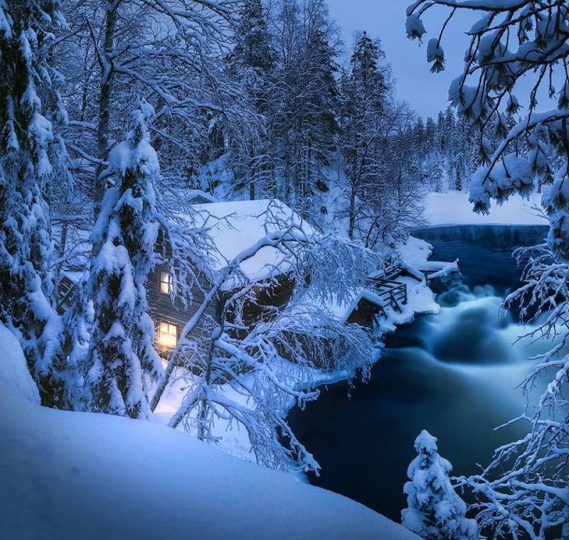 Оуланка Финляндия зимой