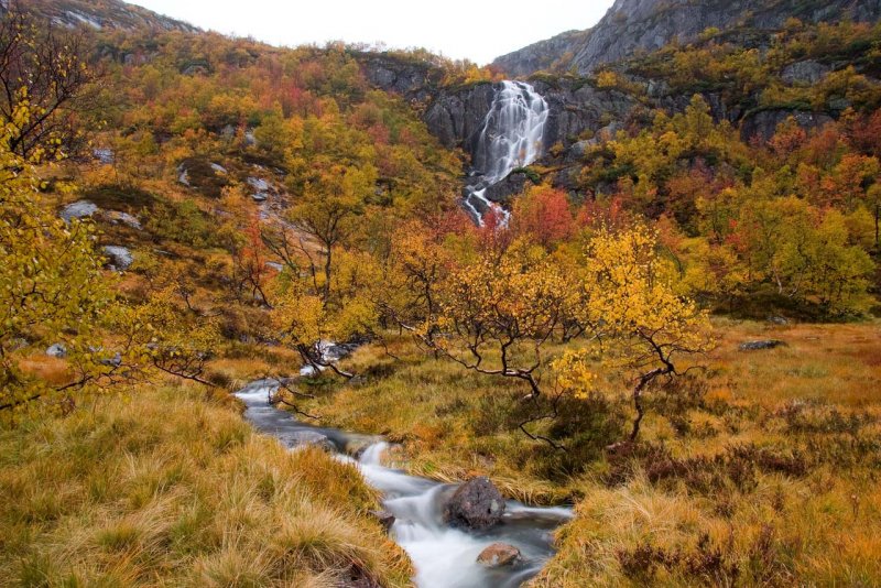 Норвегия природа осень