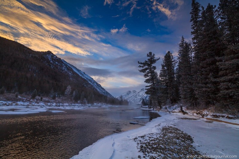 Чепош парк горный Алтай зимой