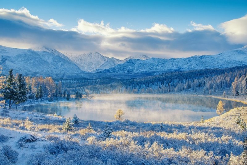 Алтай, озеро Киделю зима